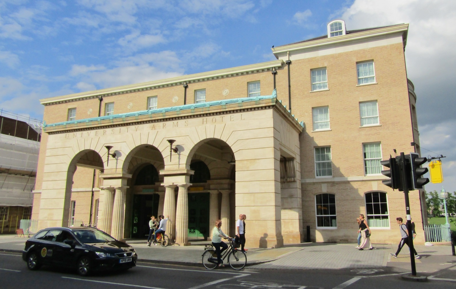 University Arms Hotel — Regency portico on Regent Street